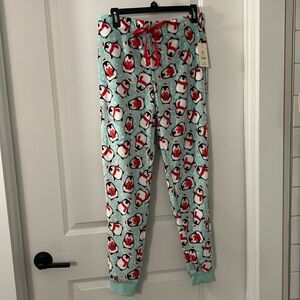 Santa Penguin Pajama Lounge Pants NWT Size Small